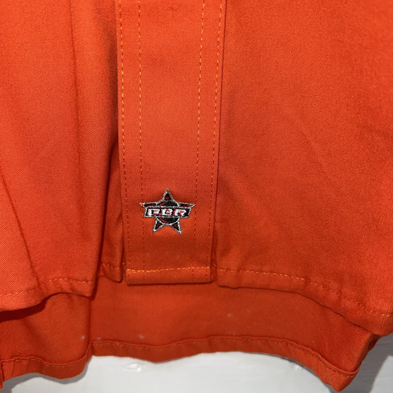 New Men’s Wrangler Orange Long Sleeve Button Up Small B-55