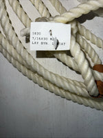 New Tough 1 White Lariat 7/16” X 30” Med Lay Rope #58-256-0-0 U-15