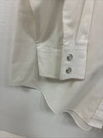 New Women’s Country Charmer White Long Sleeve Pearl Snap Medium KK-104