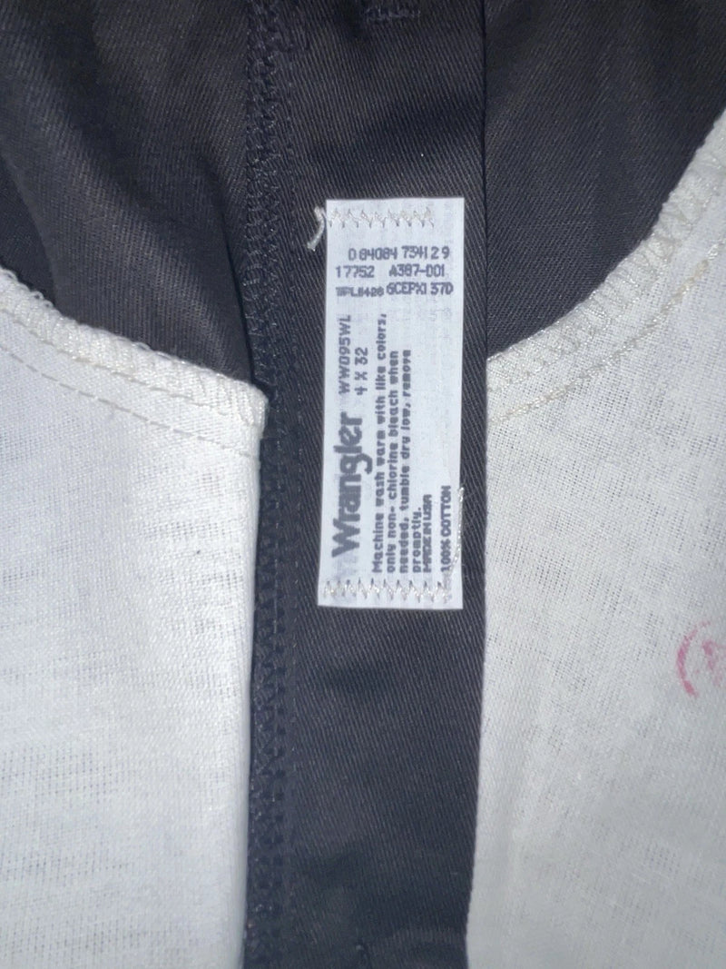 New Vintage Black Wrangler Polyester Pants #WW095WL ZZ-19