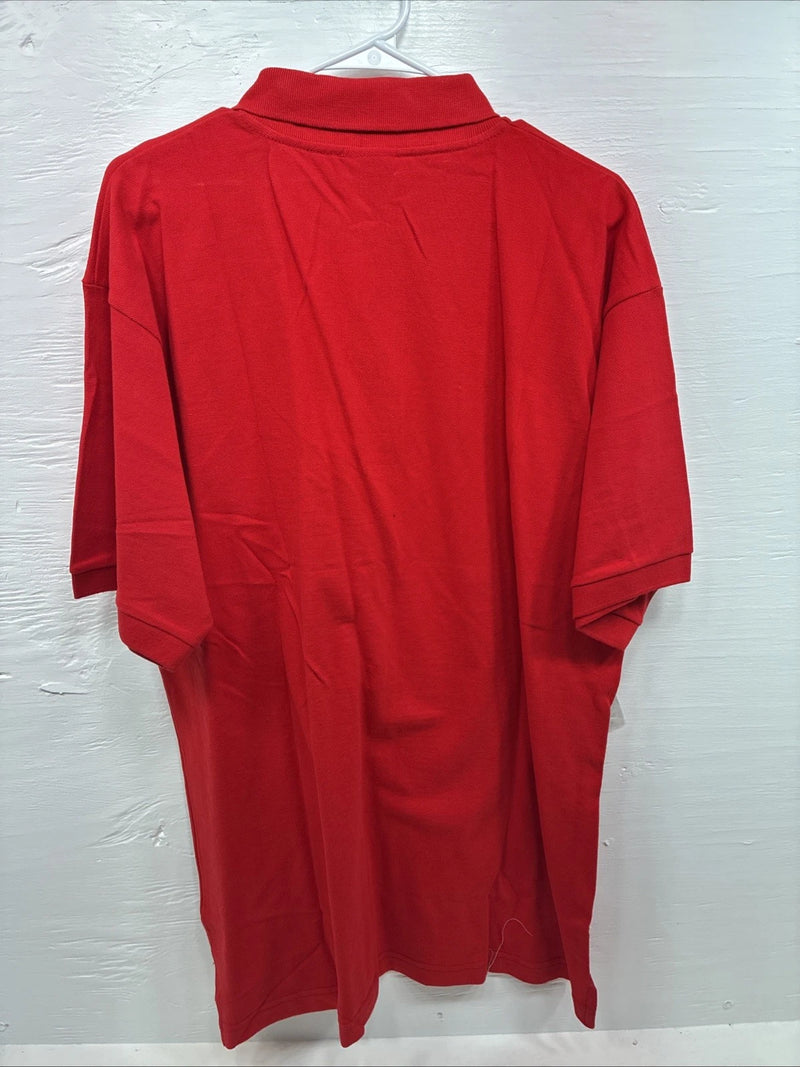 New Men’s Riders Mark Red Short Sleeve Polo Shirt XL R-33