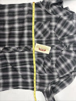 New Women’s Cumberland Gray Plaid Long Sleeve Pearl Snap XL LL-7