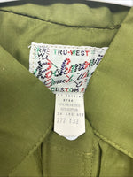 New Women’s Rockmount Green Long Sleeve Pearl Snap Size 32 KK-24