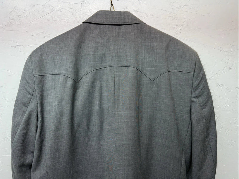New Men’s Circle S Grey Suit Jacket 46R #25832 T-605