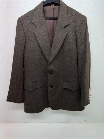 New Mens Brown Pioneer Wear Suit Coat 42L #12527 WW-56