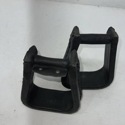 New Black Leather Lace Stirrups FF-15