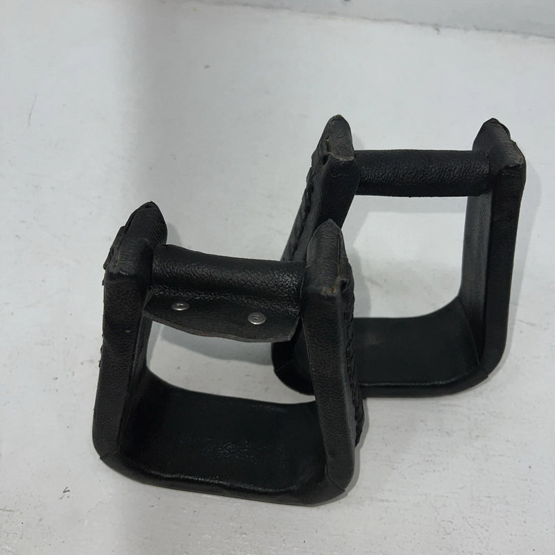 New Black Leather Lace Stirrups FF-15