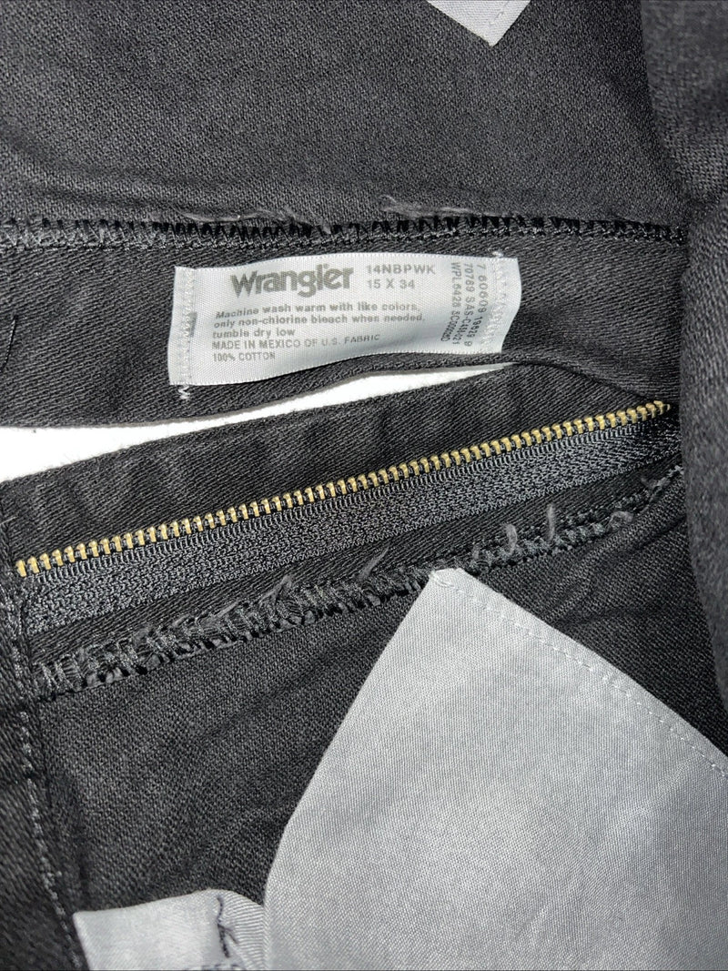 New Women’s Black Wrangler Bareback Cowboy cut Slim Fit Denim Jeans. 15x34 N-18