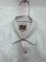 New Kids ELY Classic White Long Sleeve Pearl Snap Size 12 CC-113