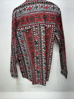 New Men’s Red Green Gunsmoke Button Up Long Sleeve Shirt. Medium I-33