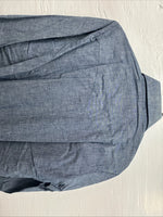New Men’s Champion Western Blue Design Long Sleeve Pearl Snap 15.5 Medium R-11