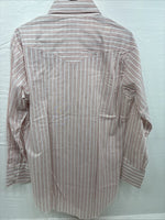 New Men’s Tem Tex Pink White Stripe Long Sleeve Pearl Snap 16 X 33 Large M-25