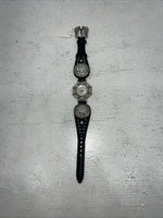 New Women’s Blazin Roxx Black With Flower Bling Watch. 3102601 D-13