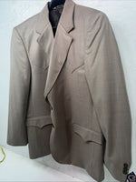 New Men’s Circle S Tan Suit Jacket 46R #25832 X-608