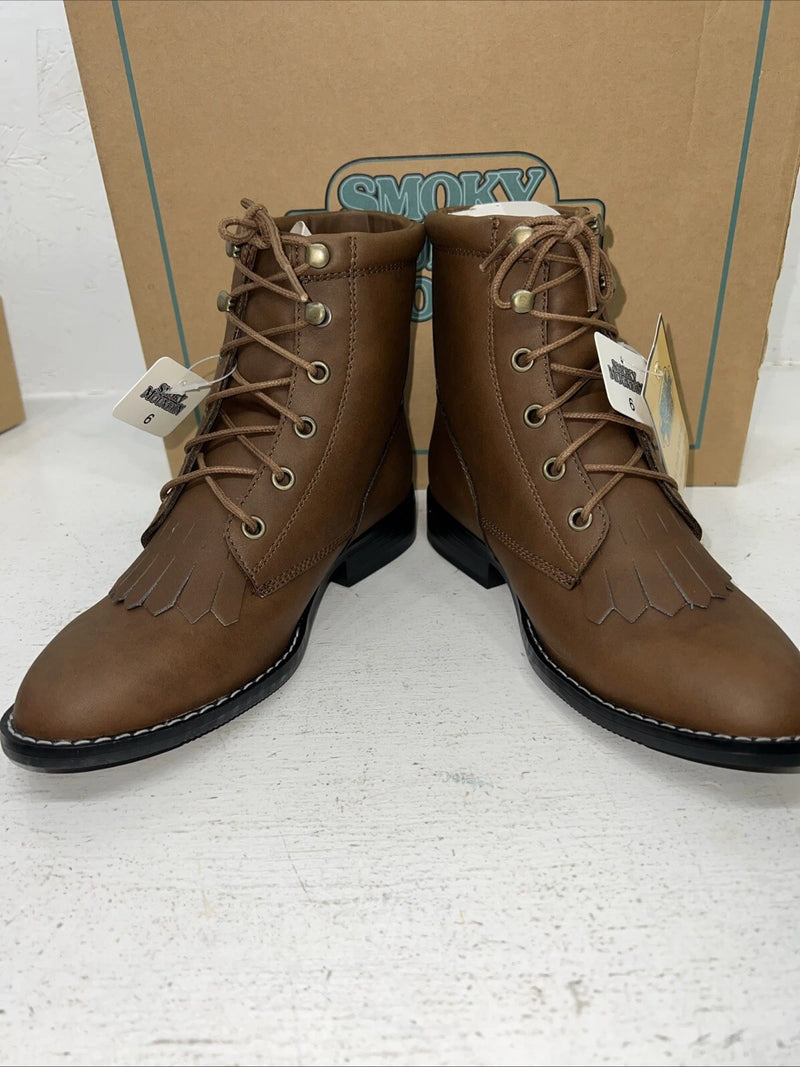 New Women’s Brown Smoky Mountain Lace Up Cowboy Boots. 3040L 6. 19-32