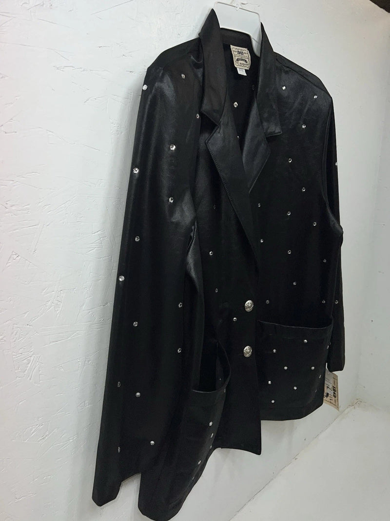 New Women’s Black 1849 Authentic Ranchwear Long Sleeve Show Jacket XL UU-59