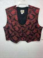 New Women’s 1849 Authentic Ranchwear Red Show Vest XXL #77872 UU-17