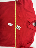 New Men’s ELY Cattleman Red Long Sleeve Pearl Snap 18.5 X 35 2XL AA-62 