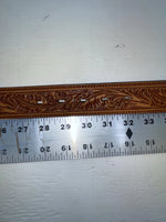 New Brown Genuine Leather Perkies Tooled 30” Belt #8601 JJ-138