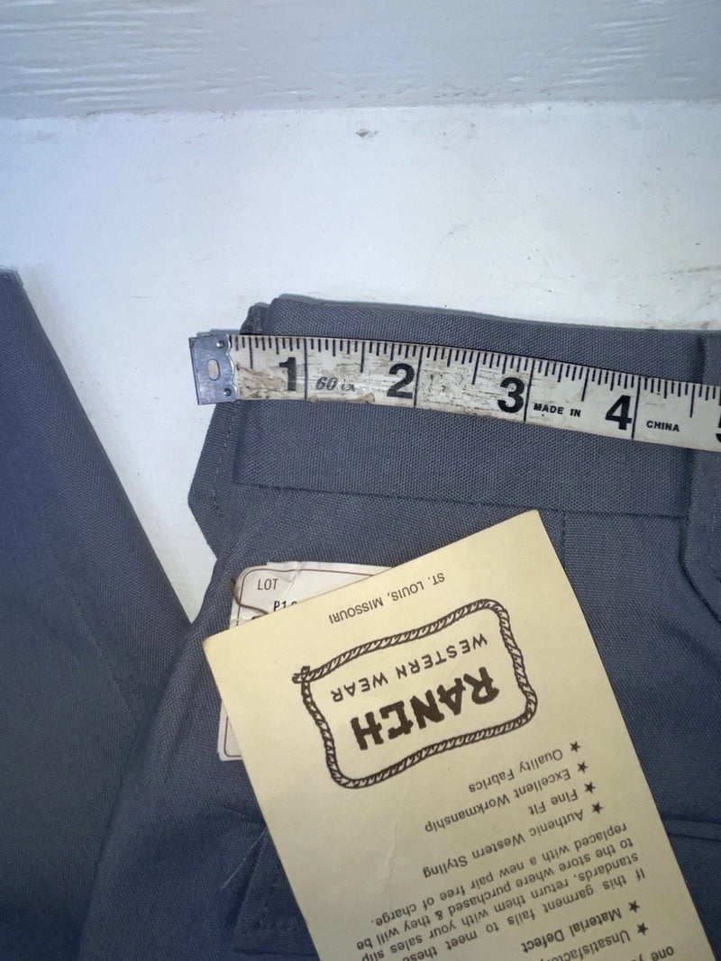 New Vintage Blue Ranch Western Wear Polyester Pants #P1023 OO-7
