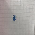 New Men’s Panhandle Slim White Blue short sleeve polo Small B-62
