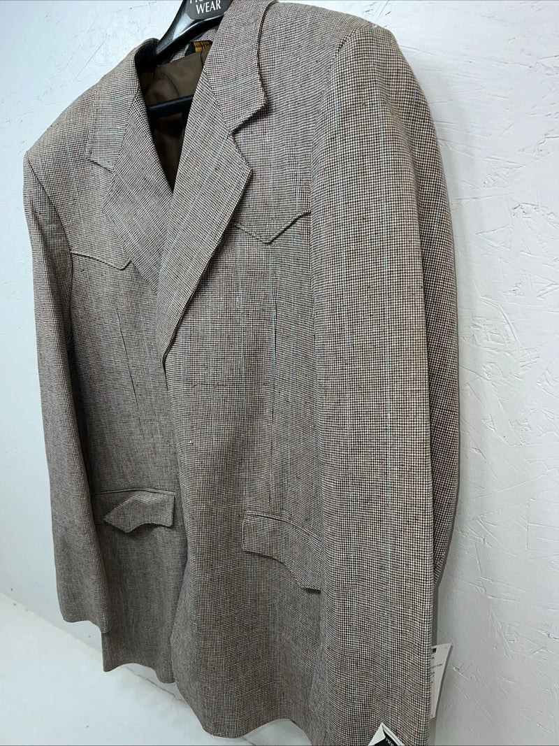New Men’s Pioneer Wear Brown Suit Jacket 46L #12016 HH-608