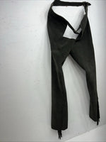 NOS Gray Show Chaps With Fringe Adjustable Waist 36” N-22