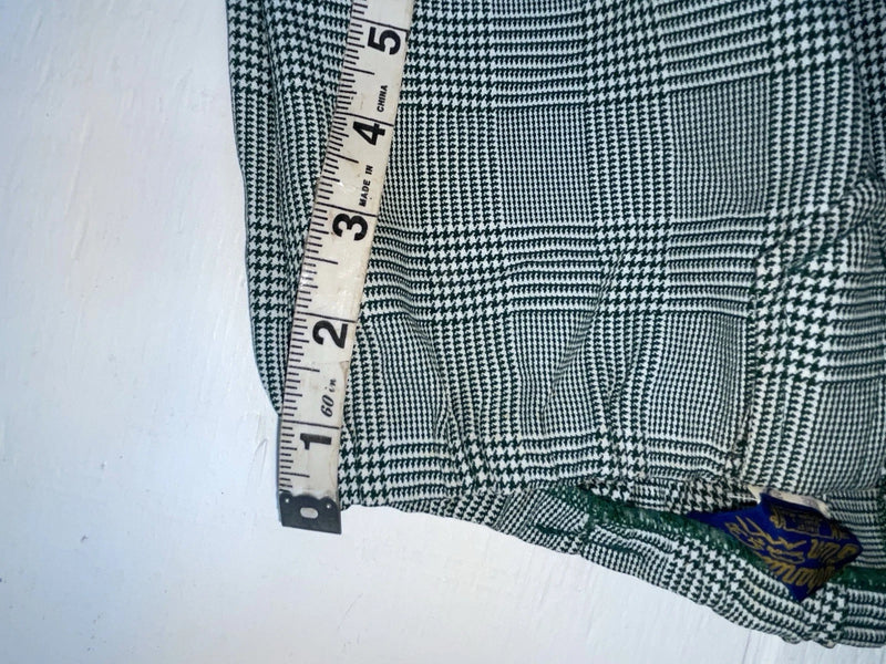 New Vintage Green Plaid Panhandle Slim Polyester Pants #1218 NN-152