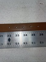 New Brown Genuine Leather Braided Rope 34” Belt #02-4702 Z-17