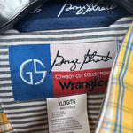 New Teens Wrangler Yellow Plaid Long Sleeve Button Up XL DD-65