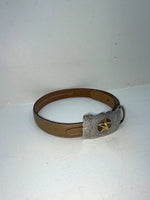 New Cream Genuine Leather 28” Belt #N1344998 Z-45