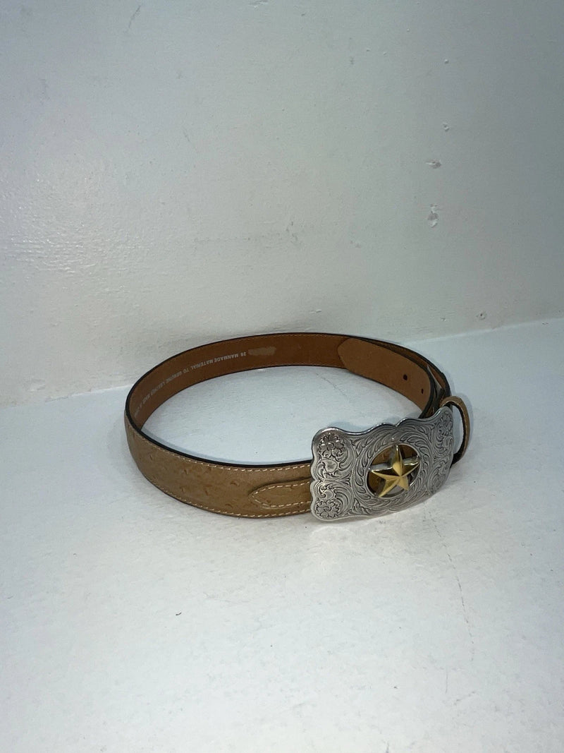 New Cream Genuine Leather 28” Belt #N1344998 Z-45