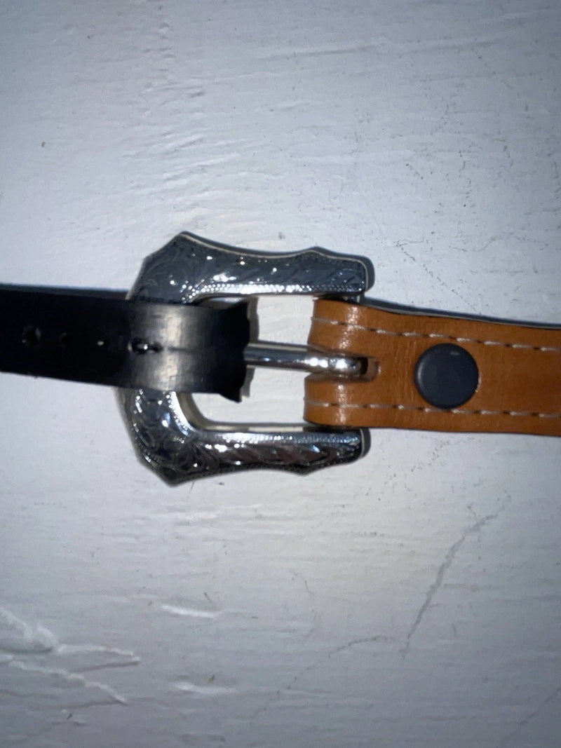 New Brown Genuine Leather Double S Gold Pendent 30” Belt #3211448 JJ-8