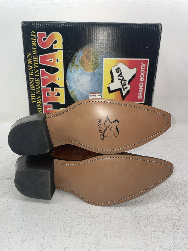 New Men’s Brown Texas Brand Cowboy Boots. 6091 8.5 8 1/2 D. 3-110