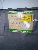 New Vintage Gray H Bar C Polyester Pants #MR477 ZZ-29