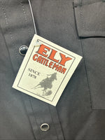 New Men’s  ELY Cattleman Black Long Sleeve Pearl Snap 16.5 X 34 Large V1-100