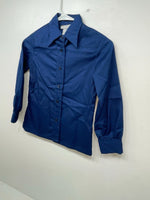 New Women’s Blue Fenton Long Sleeve Button Up Shirt #15328 3B-107