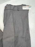 New Vintage Black And White Checkered Handler Polyester Pants #1179 SS-96