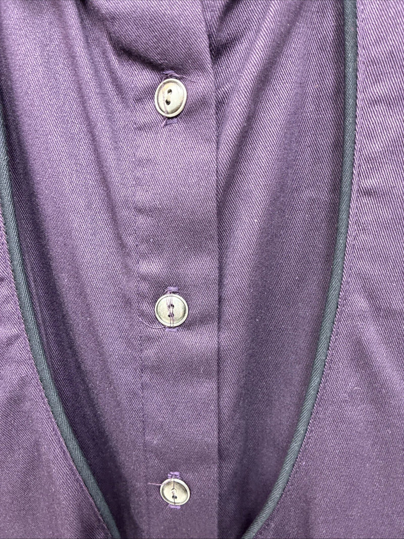 New Women’s Rough rider Purple Long Sleeve Button Up Size Large TT-74