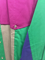 New Men’s San Angelo Multicolor Design Long Sleeve Button Up Large V-76