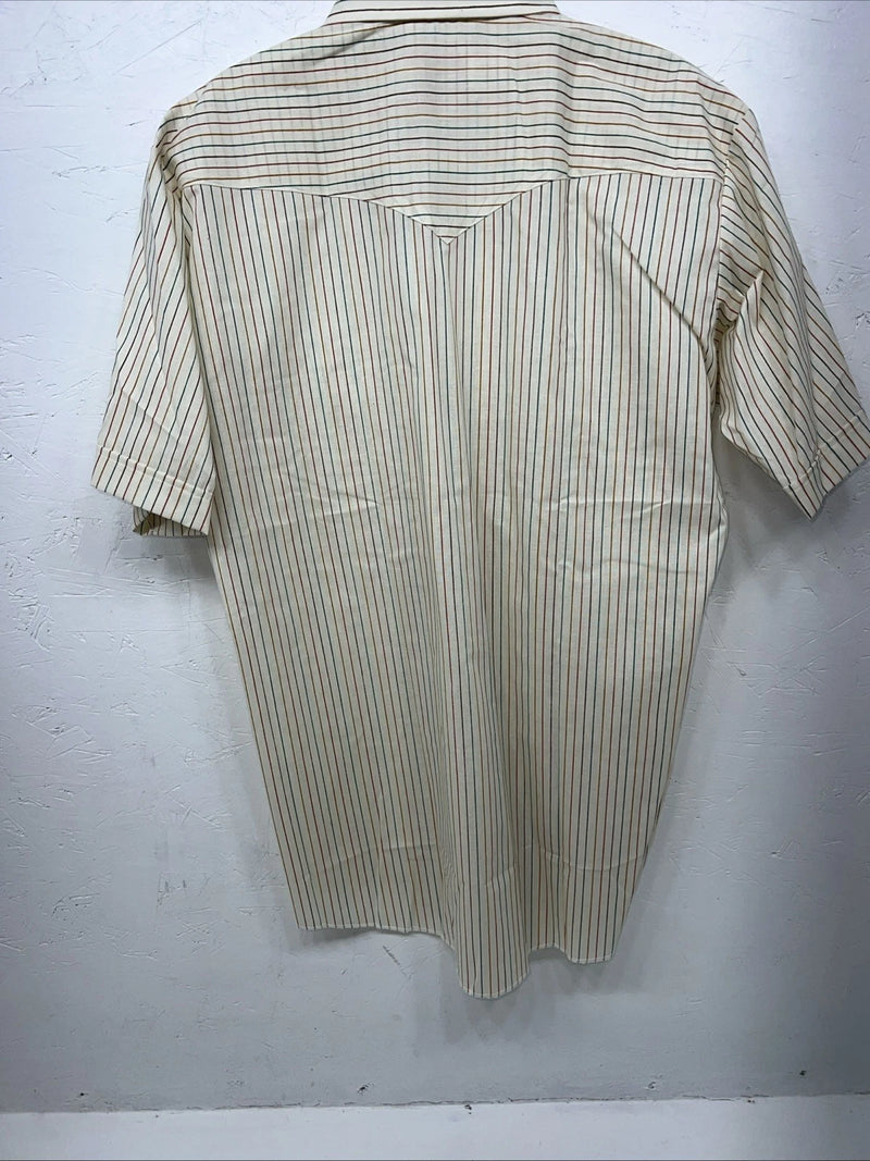New Men’s Multicolor HbarC Ranchwear Short Sleeve Pearl Snap Shirt. 16 L S-14