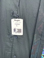 New Women’s Wrangler Black Deigned Long Sleeve Button Up XL II-47