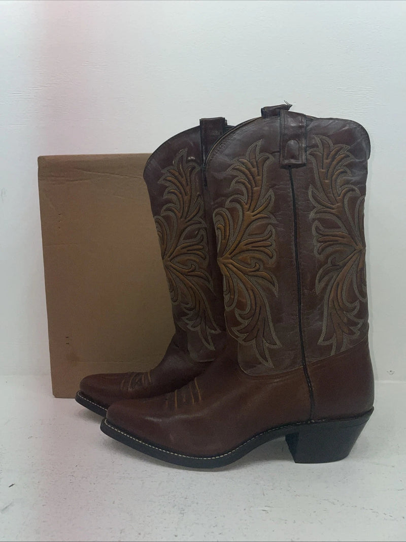 New Men’s Brown Texas Brand Cowboy Boots. 6204 9.5 9 1/2 D. 6-104