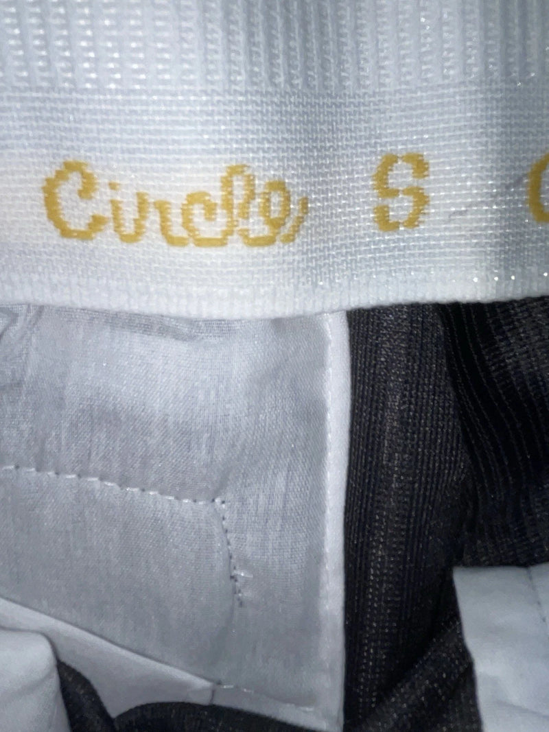 New Vintage Black Circle S Polyester Pants #CP5091 XX-86
