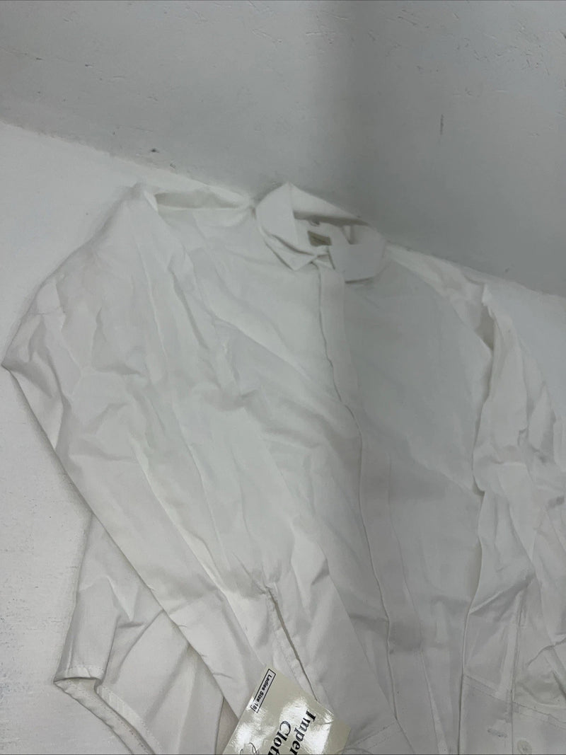New Women’s White Long Sleeve Imperial Clothing English Shirt. 18 G-40
