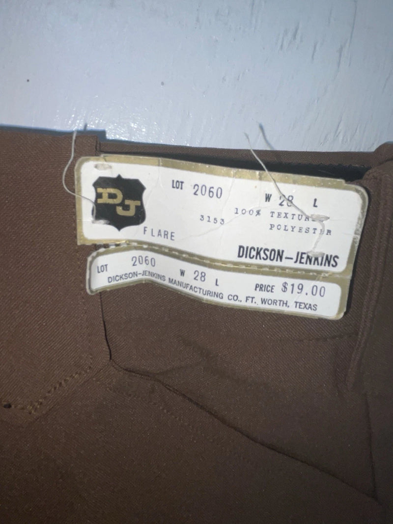 New Vintage Brown Dickson Jenkins Polyester Pants #2060 3A-23
