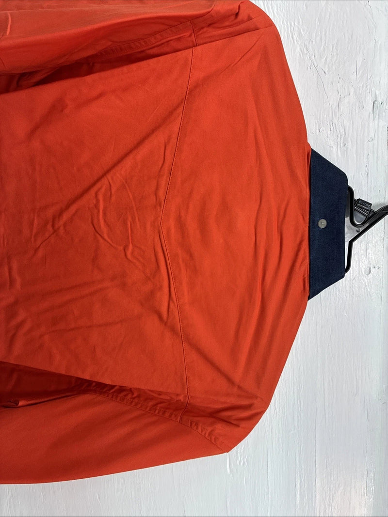 New Men’s Wrangler PBR Orange Long Sleeve Button Up Medium K-36