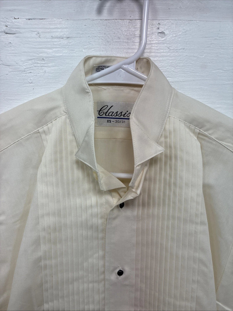 New Classix Yellow Long Sleeve Button Up English Short 30/31 XS X-87