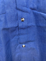 New Women’s ELY Classic Blue Long Sleeve Button Up Size Large YY-26