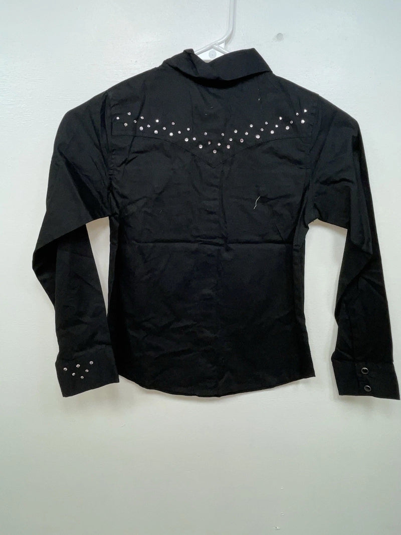 New Women’s Black Cumberland Outfitters Long Sleeve Button Up Shirt S 3B-109
